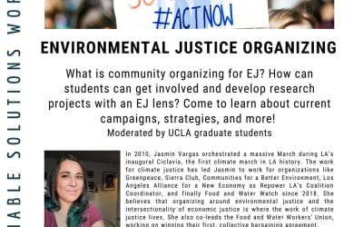 Sustainable Solutions Workshops (SSW) – Environmental Justice Organizing